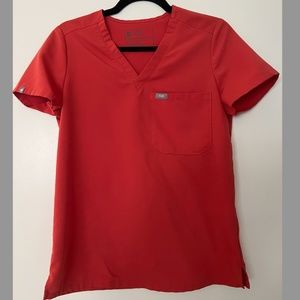 FIGS Catarina One Pocket Scrub Top - CLAY